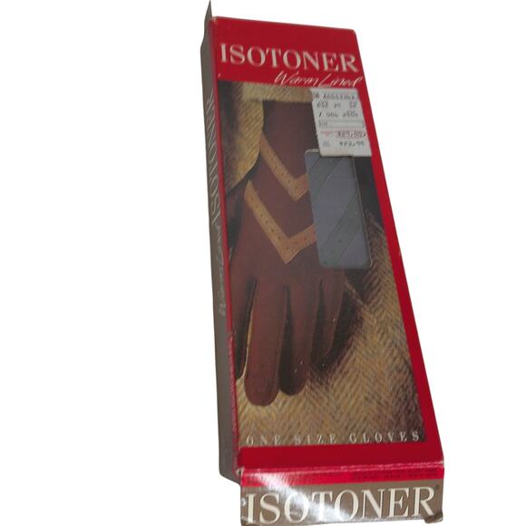 Vintage Isotoner Womens Grey Warm Lined Gloves One Size Fits 6-8 New - Picture 3 of 7